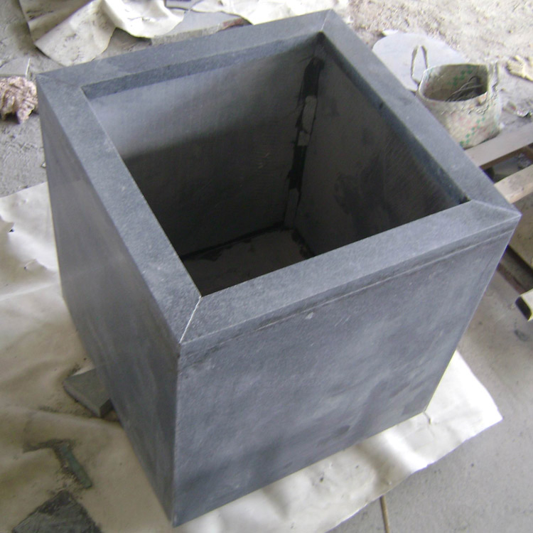 Simple Design Cheap Honed Granite Garden Stone Flowerpot for Garden Planting Projects