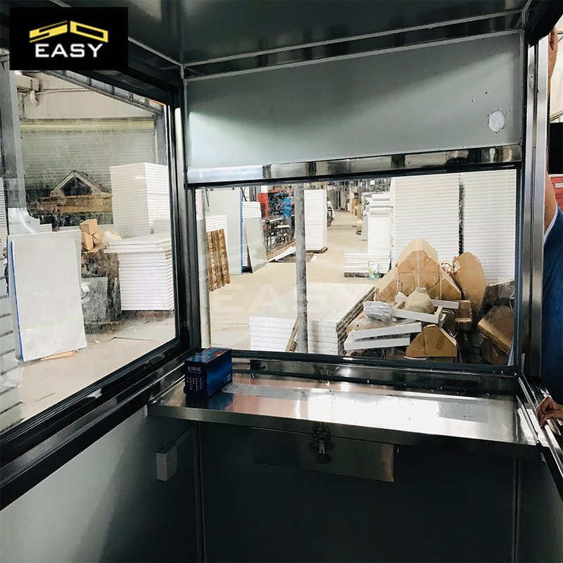 Low Cost Simple Pre Made Security Booth Outdoor Guard House with Electricity