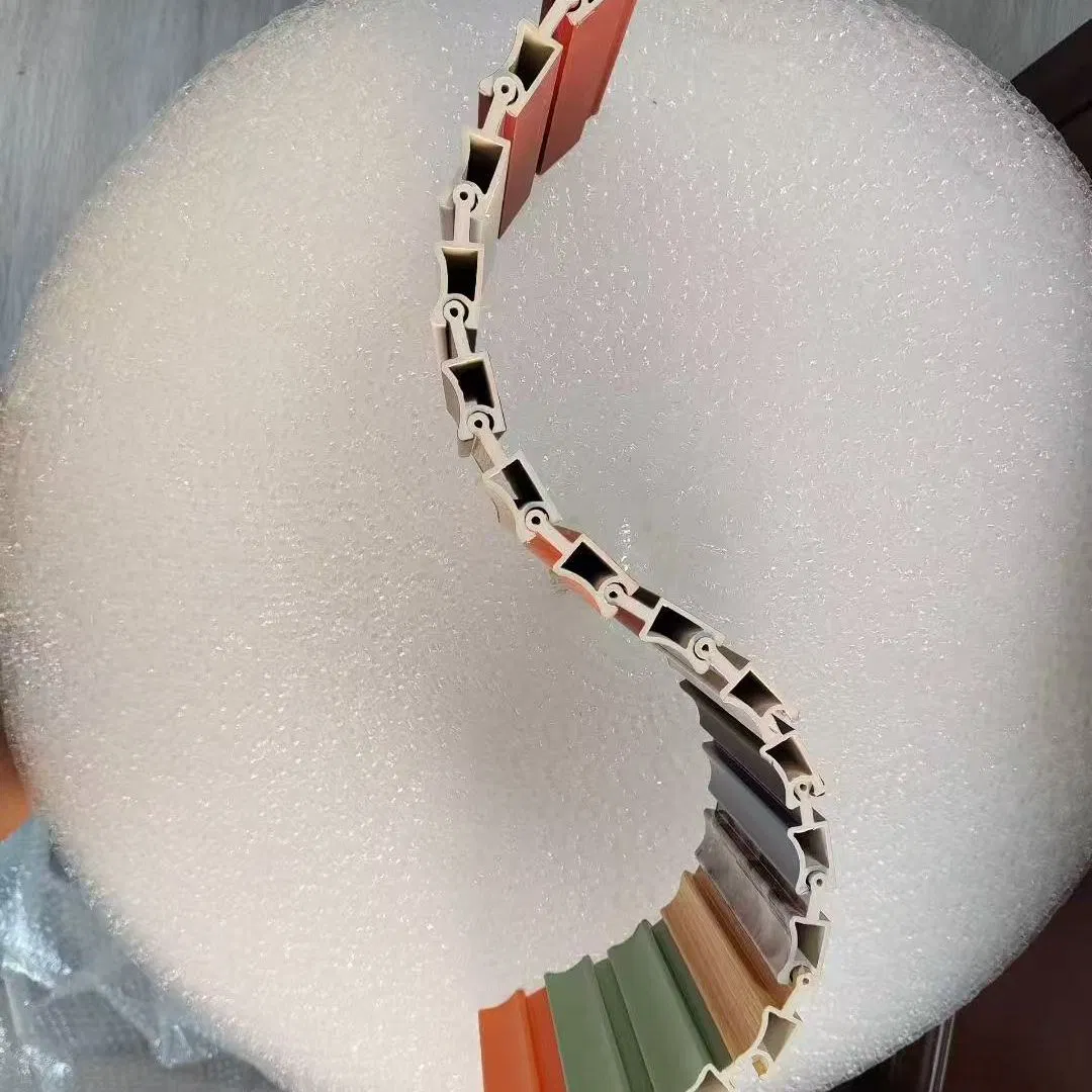 Cylindrical Rotating Grille WPC Board Wall Panel for Elegant Interiors