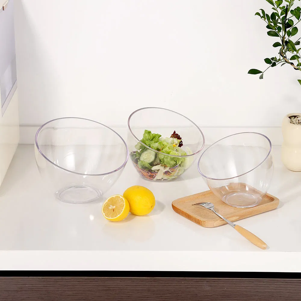Several Sizes Clear Acrylic PC Vegetable Fruit Salad Bowl & Mini Mixing Bowl