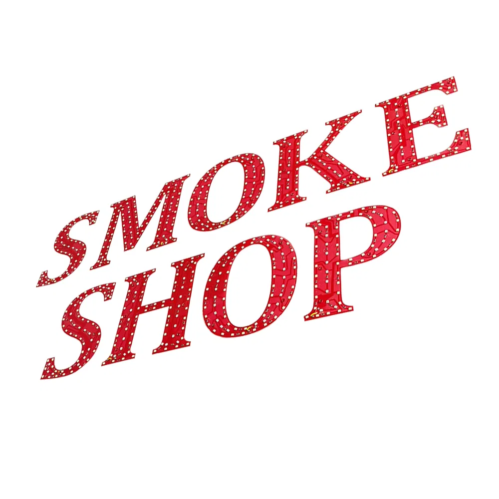LED Illuminated Sign Indoor Text Board Display Glow Advertising for Vapor Shop