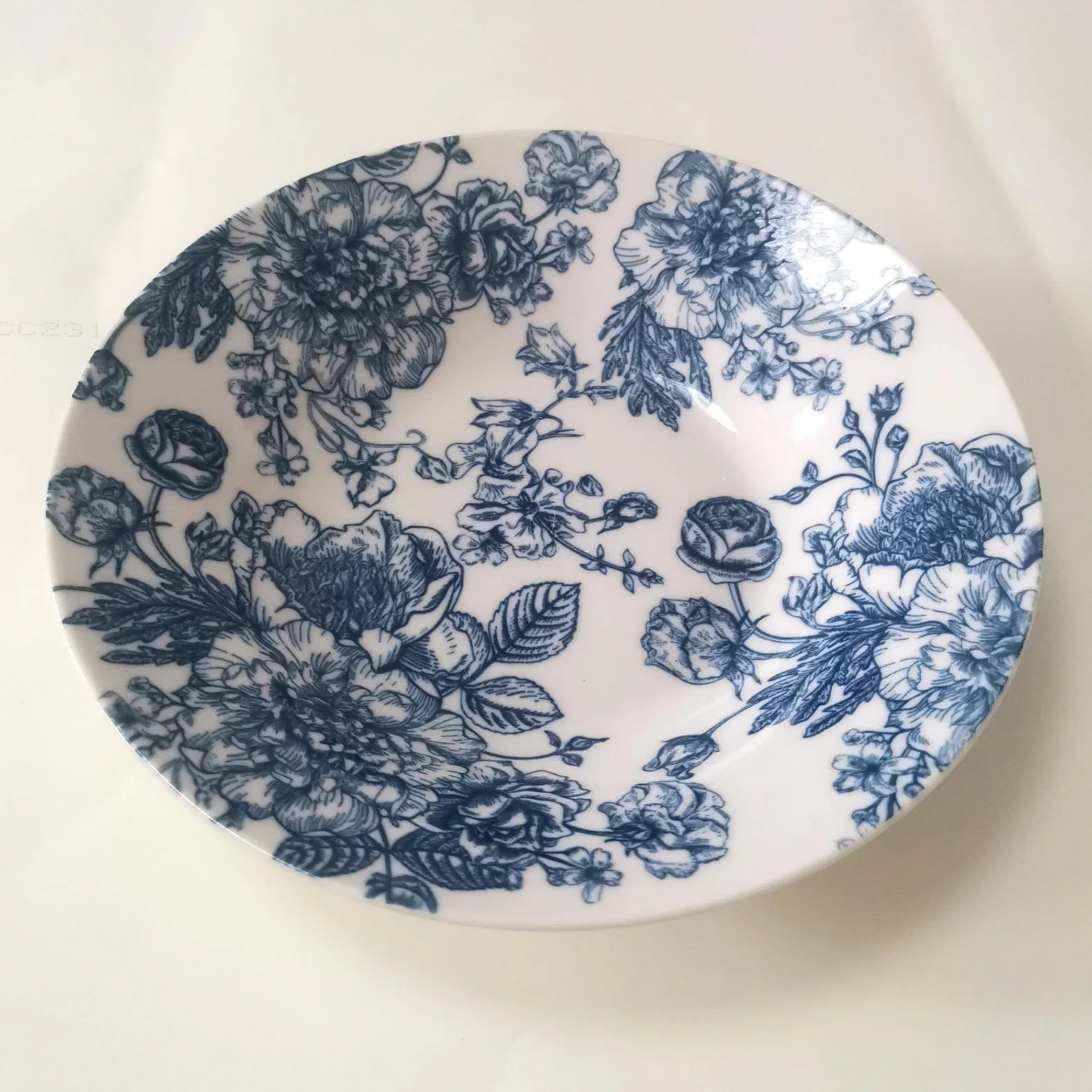 9"Soup Plate Stamp Decal Porcelain Ceramics Tableware