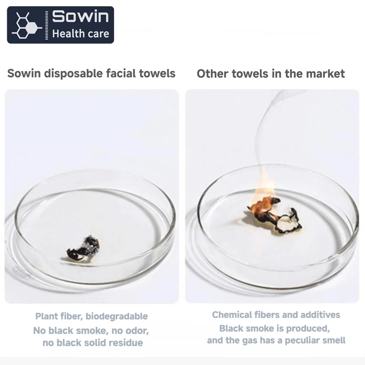 Extra Large Size Samll Order Label Making Disposable Washable Facial Towels