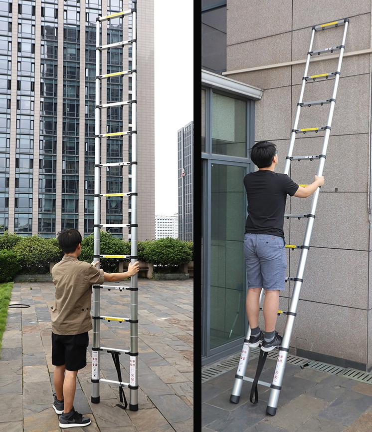 3.8m New Telescopic Ladder with En131-6 Certificate