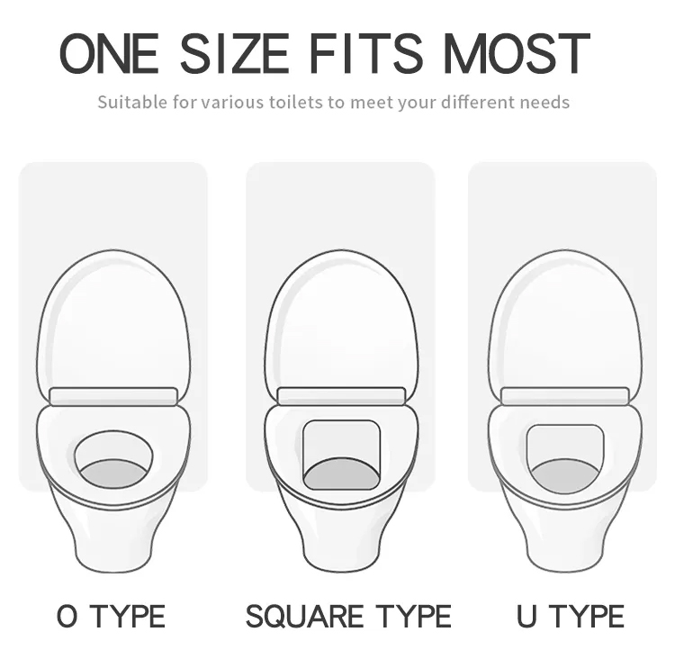 200 Pieces Pack Biodegradable Toilet Seat Cover Disposable Wc Seat Cover Paper for Plane