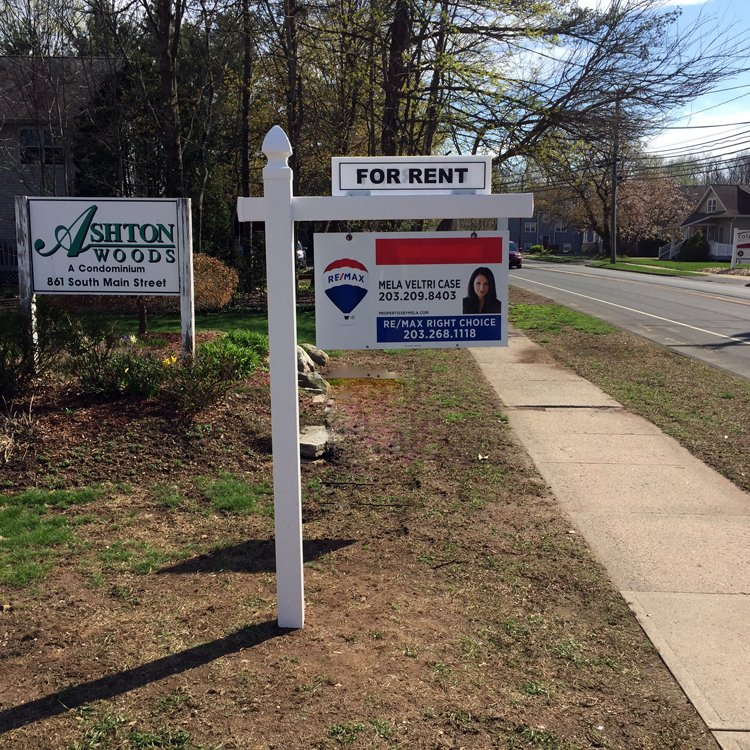 Fentech New Design Vinyl Real Estate Sign Post White