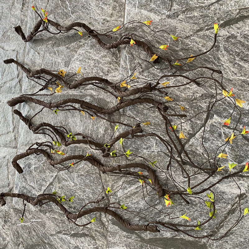 Ветки искусственные виноградные листья лоза цветы