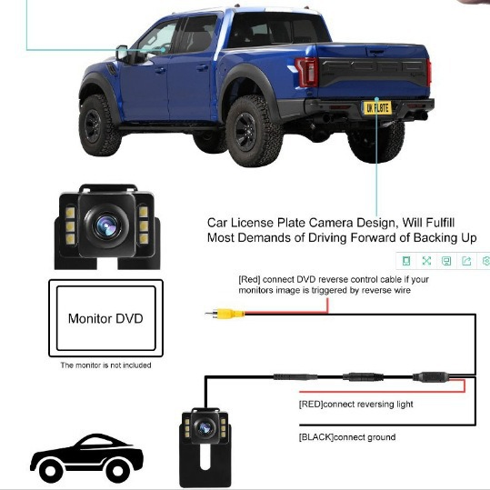 Камера заднего вида LED с ночным видением для авто