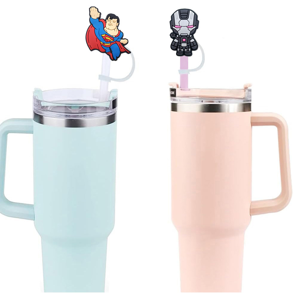8-10mm Marvel Straw Cap, Straw Plug, Dust-Proof Cap, Cartoon Straw Accessory, Silicone Dust Cover, Reusable