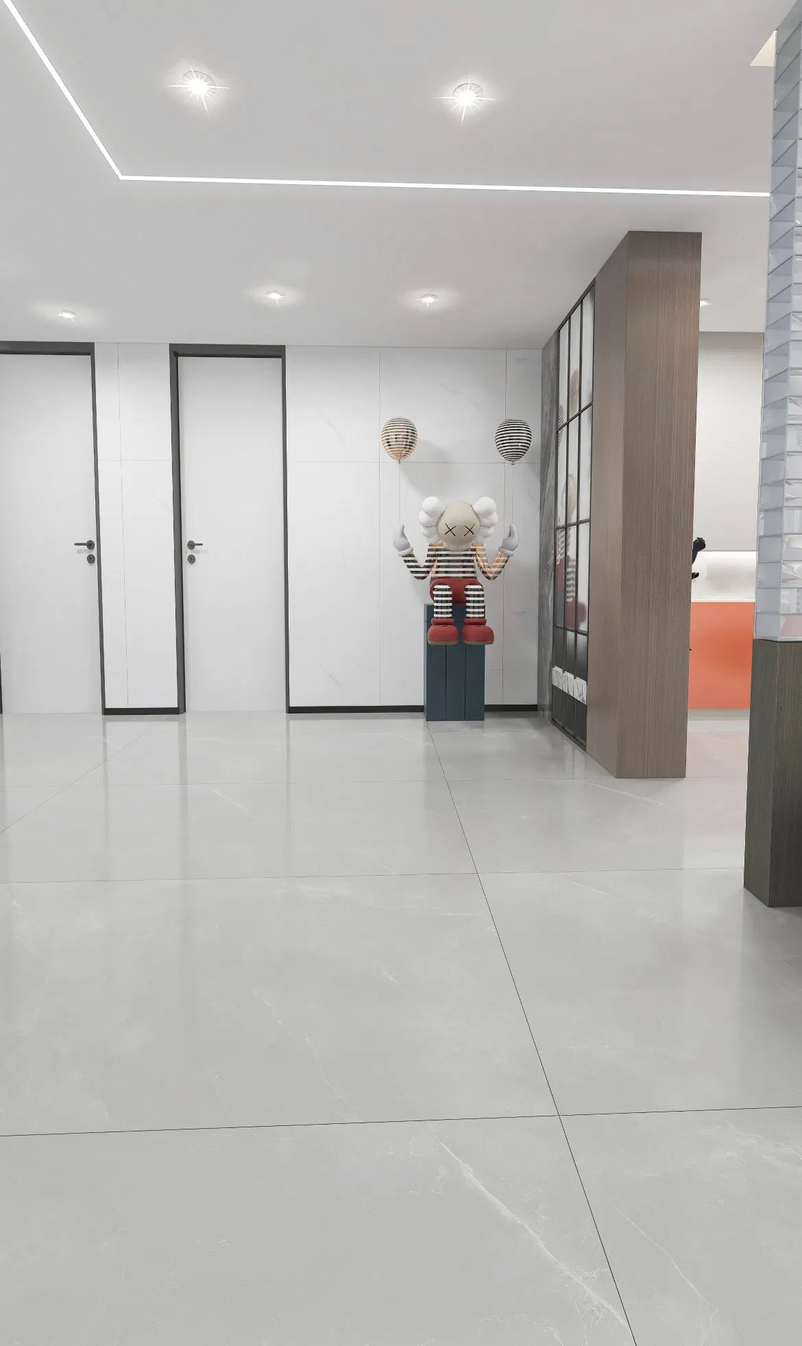 Negative Ion Fashion Big Board 900X1800mm Melbourne Light Grey Guangdong Foshan Whole Body Marble Light Luxury Big Board Living Room Tile Villa Brick Floor Tile