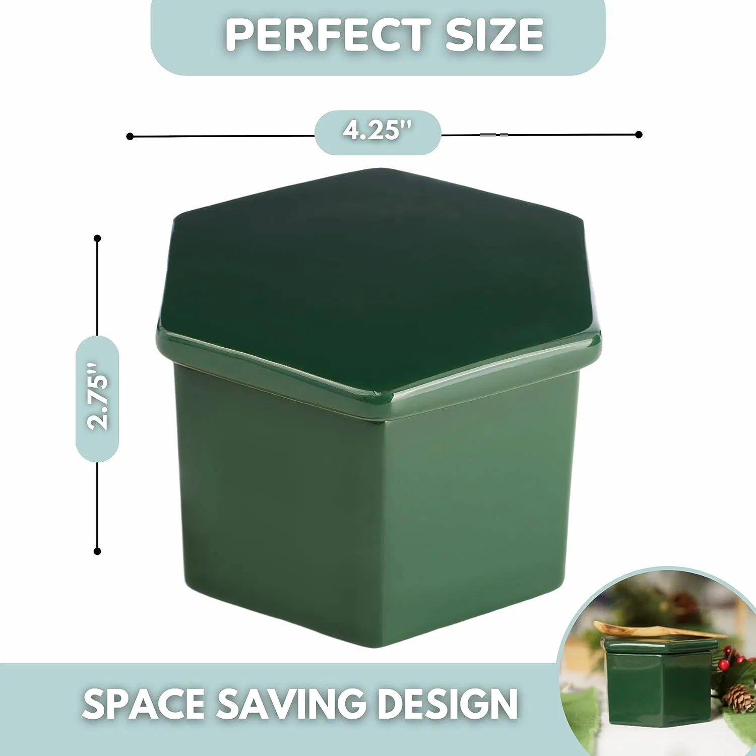 French Butter Crock & Wood Spreading Knife French Butter Keeper for Counter