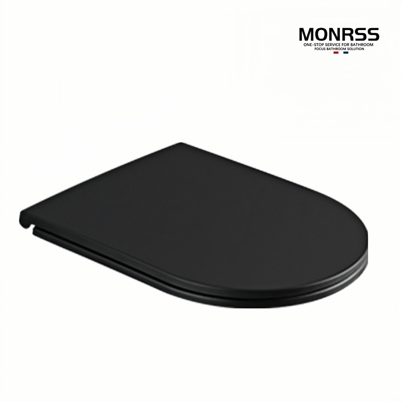 UF Plastic Soft Close Design UF Matte Black Seat Toilet Coverer