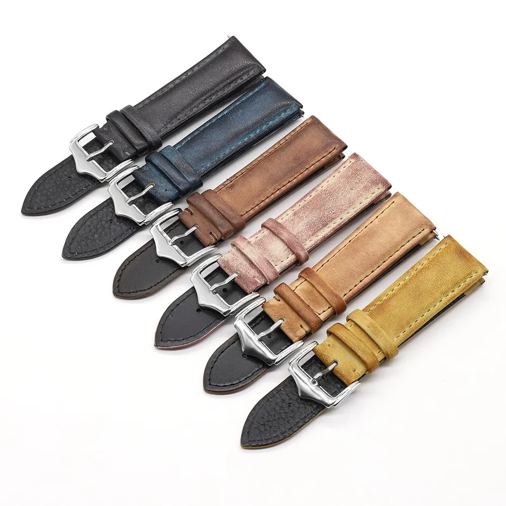 Good Quality 22mm Leather Watch Wrist Bands Leather Watch Strap Leather Watch Bands