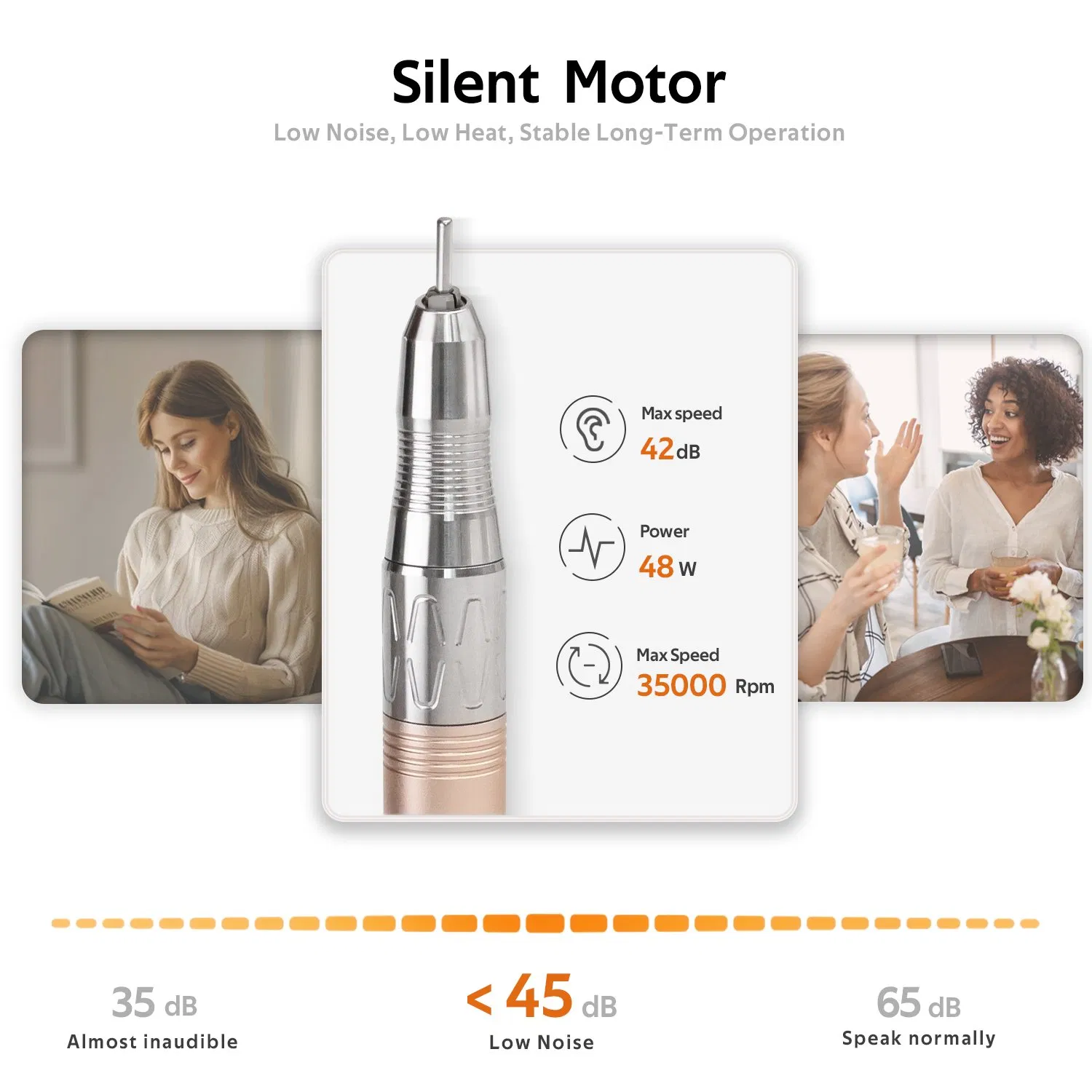 Nail Drill No Heat Popularity High Speed Gel Remover Brushless Motor Manicure Machine