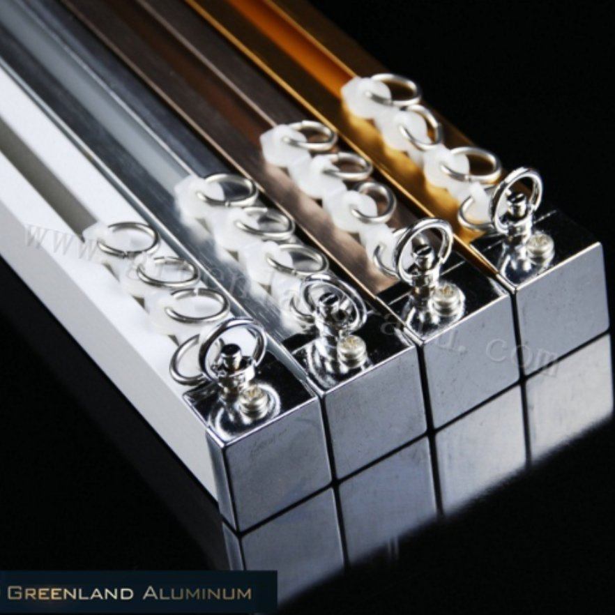 Aluminum Curtain Track Profiles with Brushed Rose Gold Color