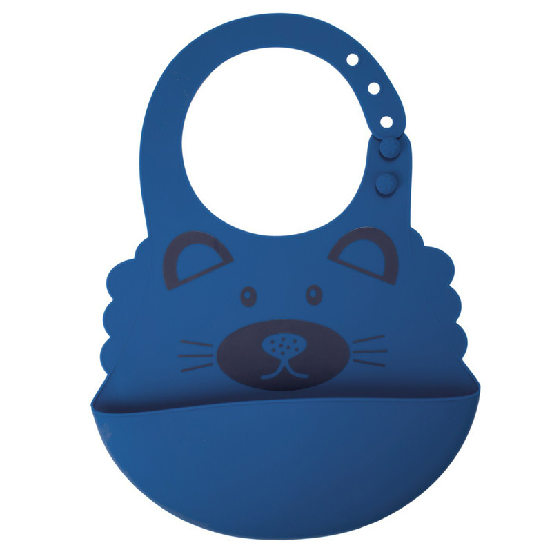 Good Quality Cartoon Baby Eating Leak-Proof Silicone Dental Bibs