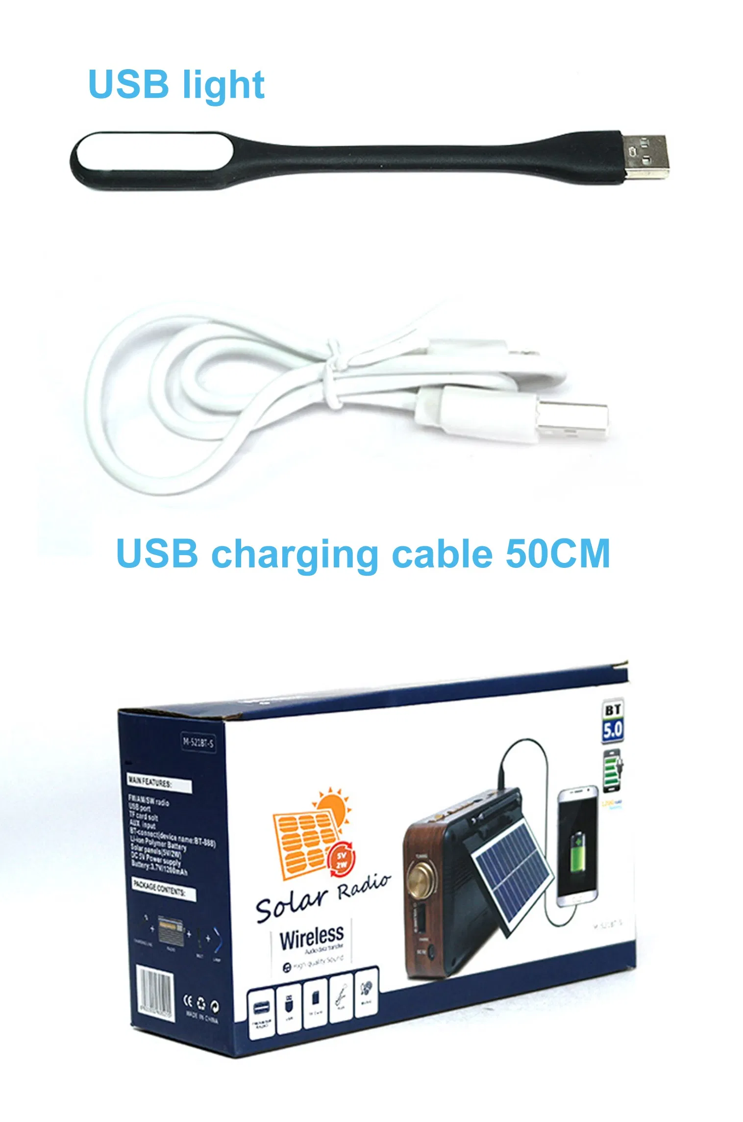 Портативное радио на солнечной панели с Bluetooth