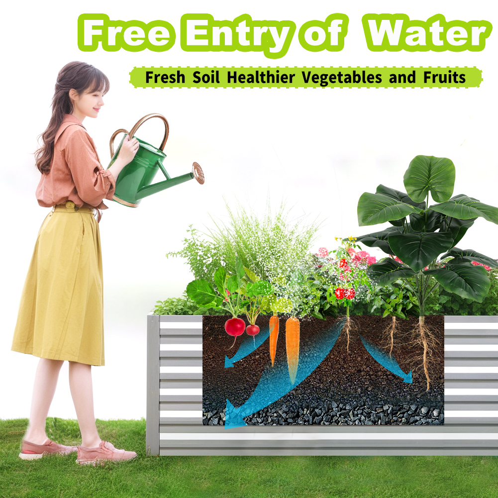 Грядки приподнятые оцинкованные прямоугольные для огорода