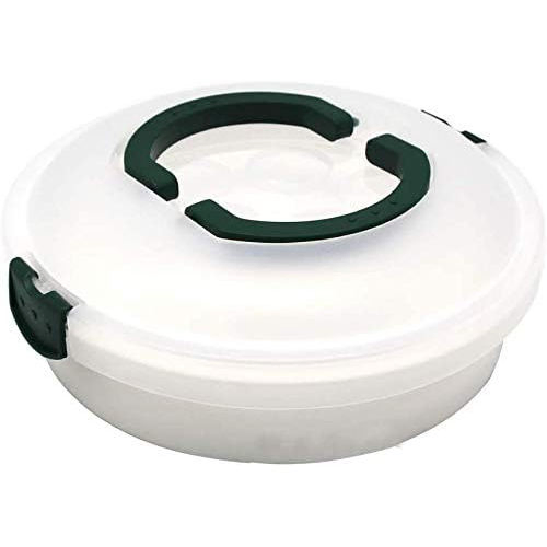 Portable 3-in-1 Round Cupcake Container Egg Holder Pie Carrier with Lid