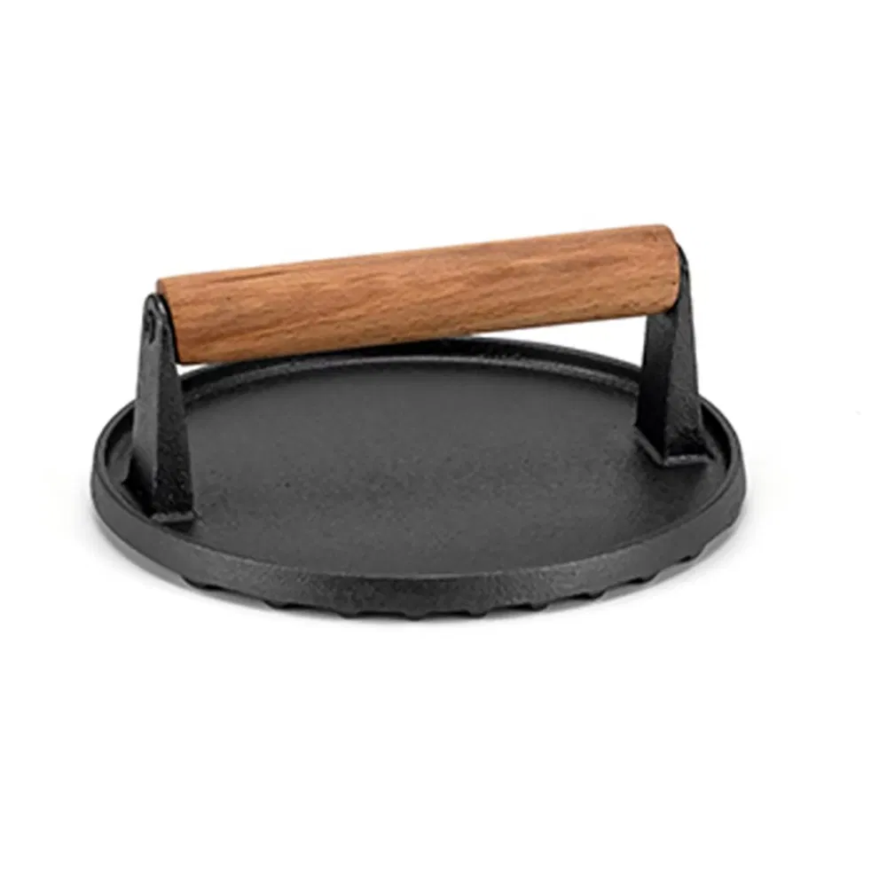 Burger Press Heavy Duty Cast Iron Chef Griddle Grills Rectangle Meat Steak