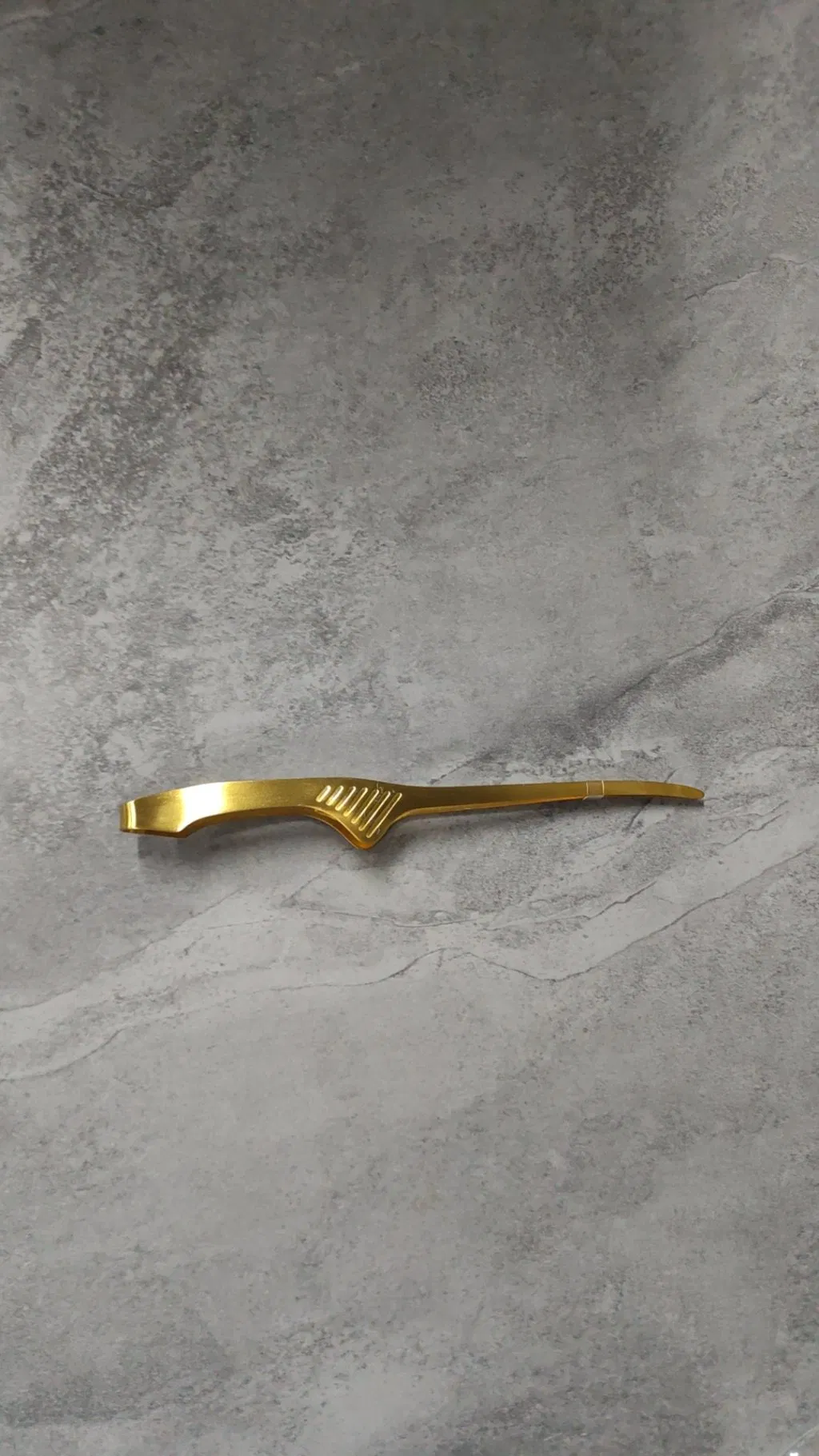 304 Stainless Steel Bull Horn Elegant Style Goldclip Korean Barbecue Bulgogi Meat Serving Medium Clip