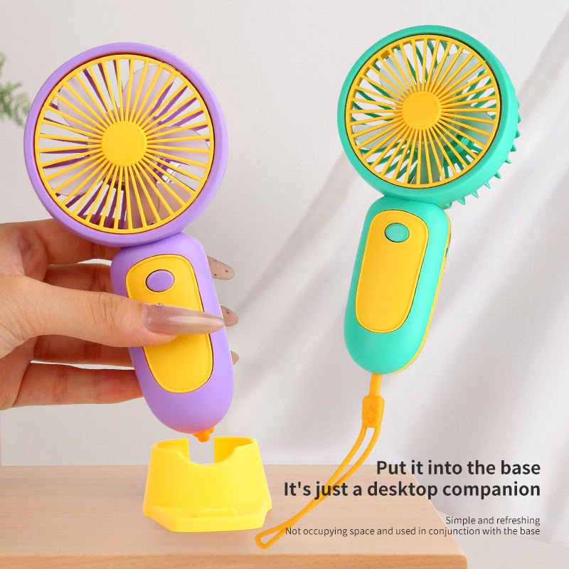 Wholesale Custom Electric Mini Fan Portable USB Rechargeable Smallpocket Ventilador Home Travel Summer Cooling Handheld Fan 5W