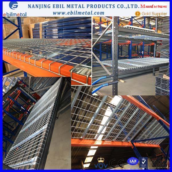 Ebilmetal Foldable Warehouse Logistic Lockable Stackable Wire Mesh Pallet Container