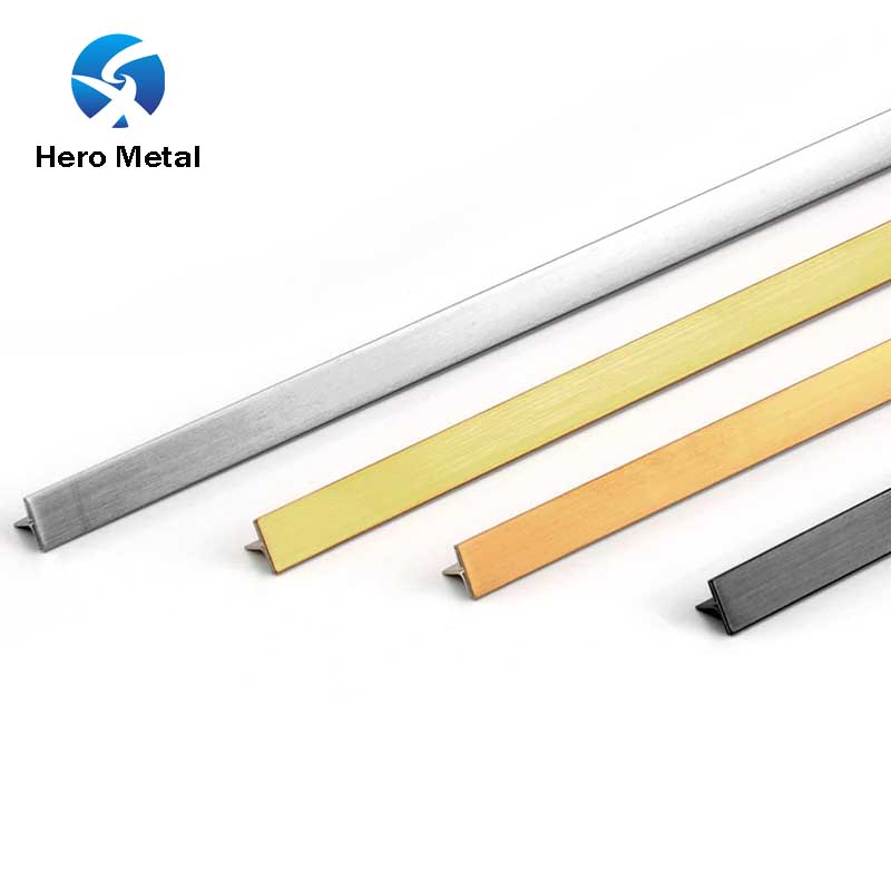 Hot Selling Stainless Steel T Shape Hero Metal Tile Trim with Wide Surface