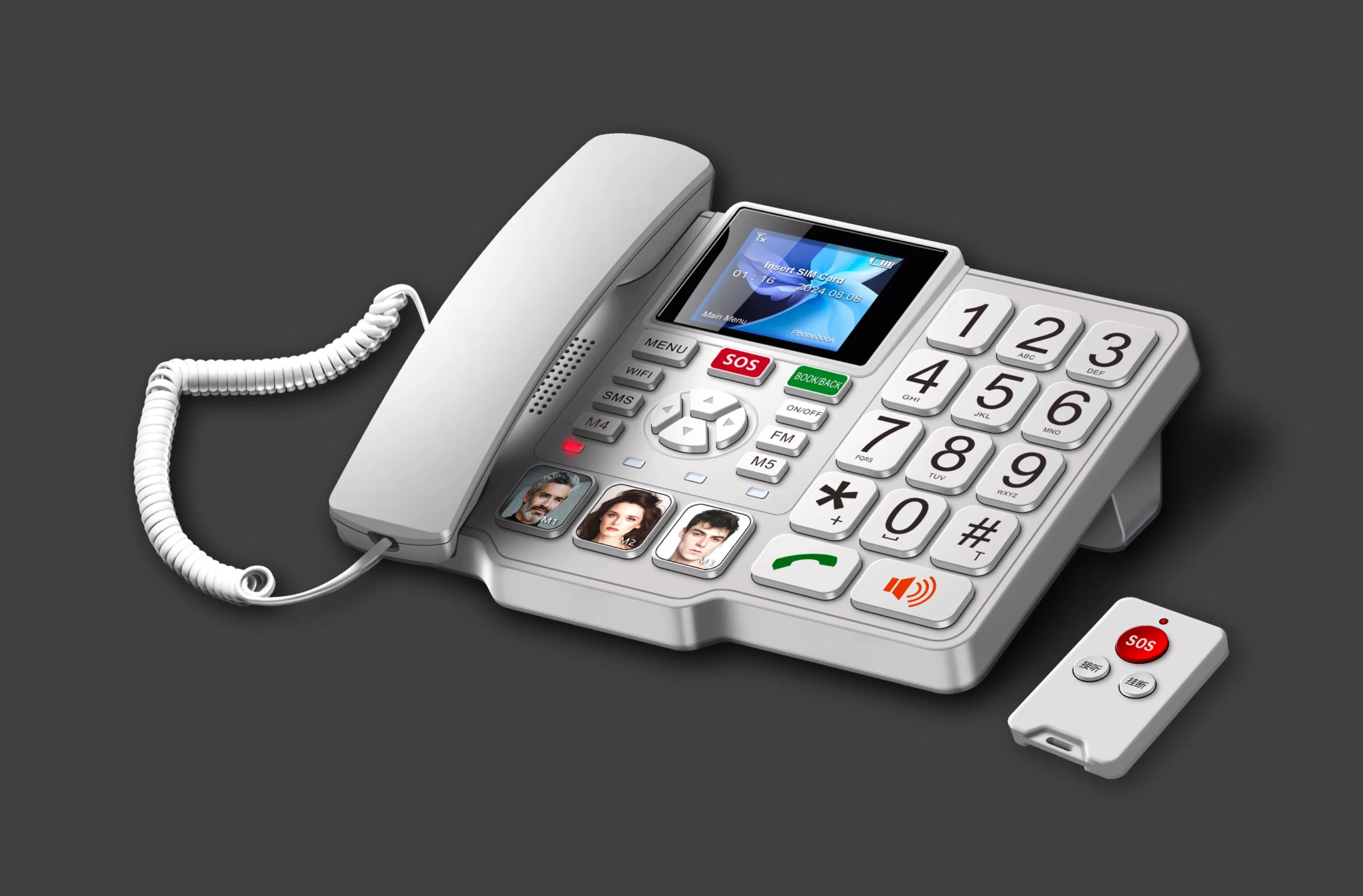 4G Volte Fixed Cordless Landline Phone with WiFi Hotspot/Big Button for Seniors