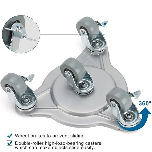 360 Degree Rotatable Heavy-Duty Stainless Steel Moving Tool