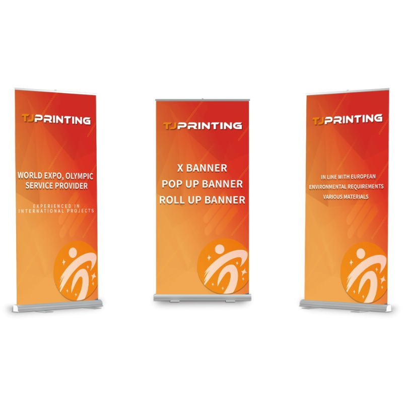 Portable Aluminum Roll up Banner Display Retractable Banner Stand Roll up Banner Stand