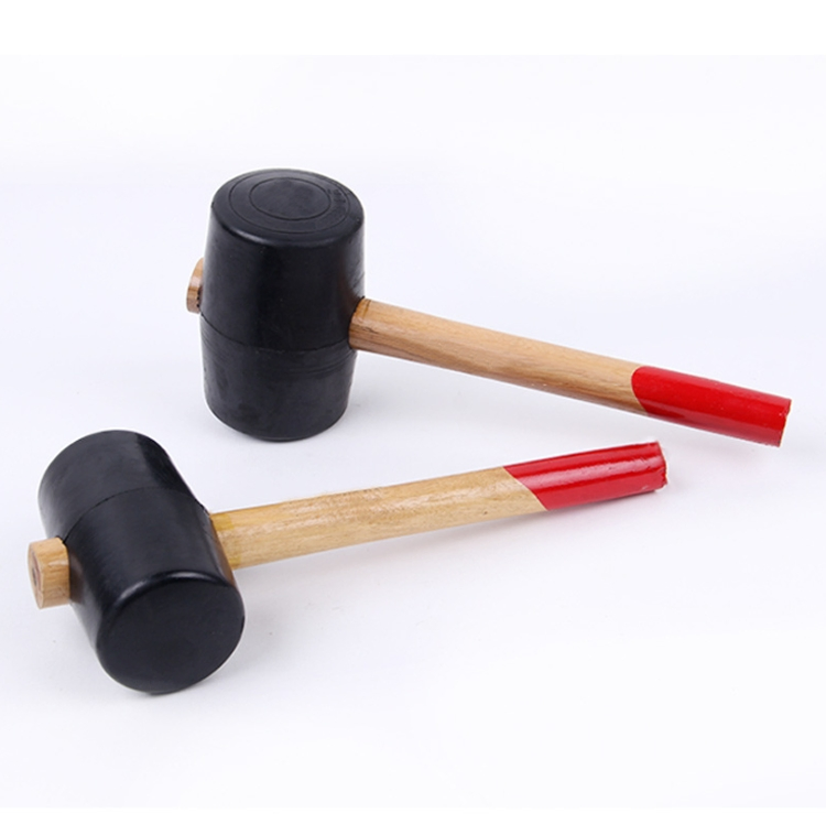 Maxpower Non-Slip Handle DIY Hand Tool Non-Elastic White Rubber Hammer with Round Head