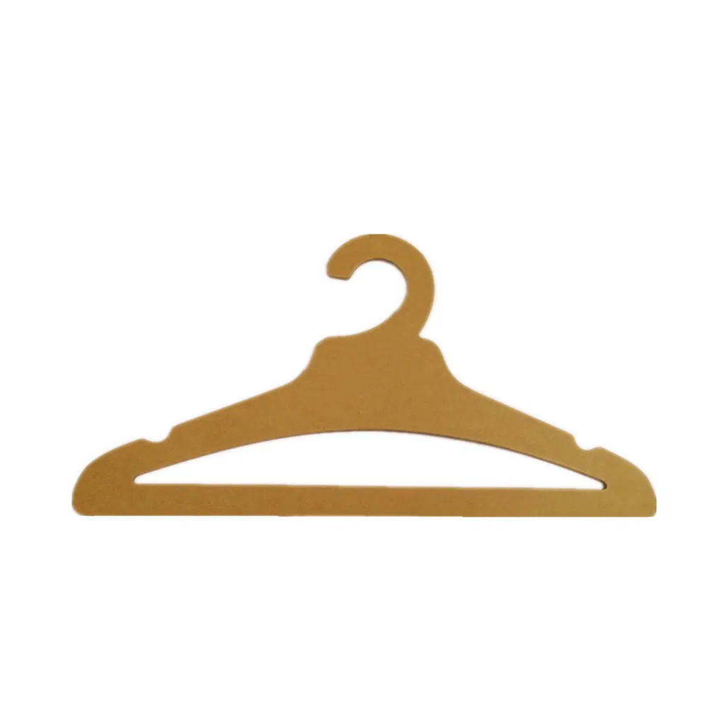 Custom Logo Color Printing Recycled Eco Friendly Kraft Paper Hangers Biodegradable Hard Cardboard Adults Clothes Scarf Hanger