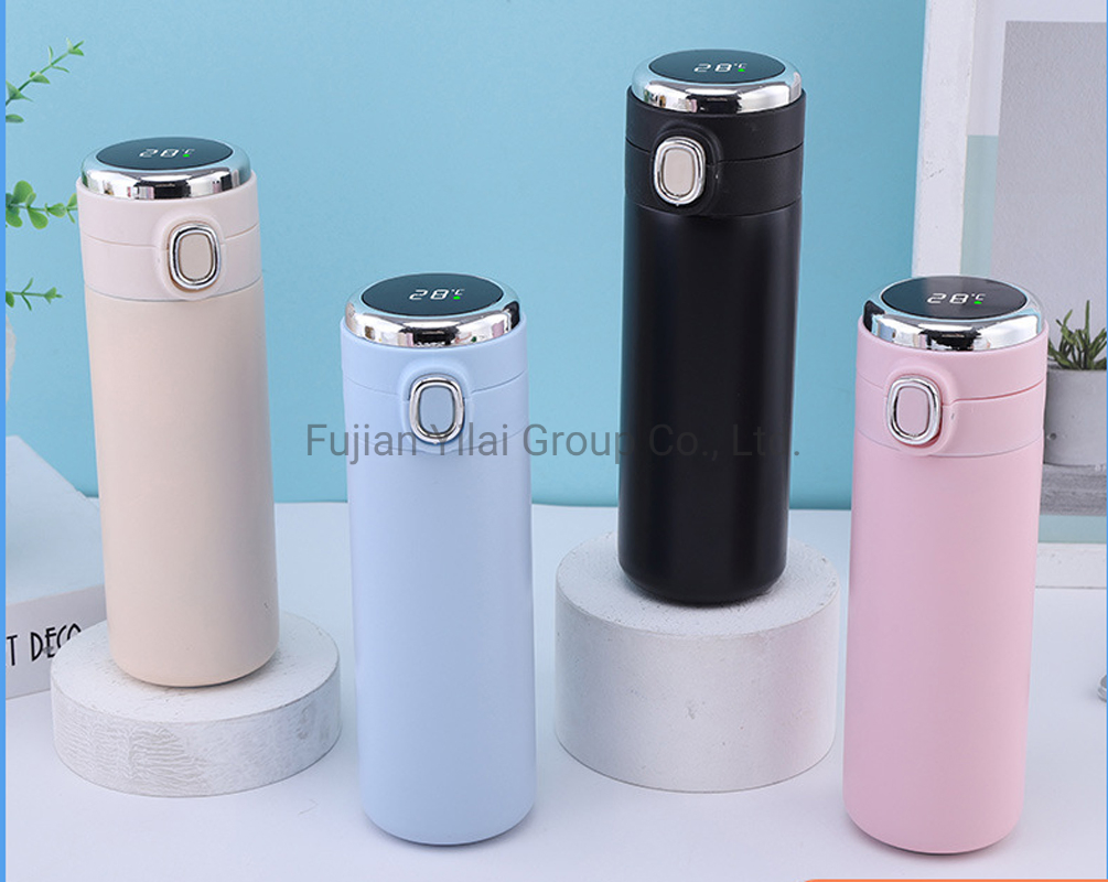 Drink Water Bottle Custom 320ml 420ml Smart Water Bottle with LED Temperature Display Travel vacuum Flask