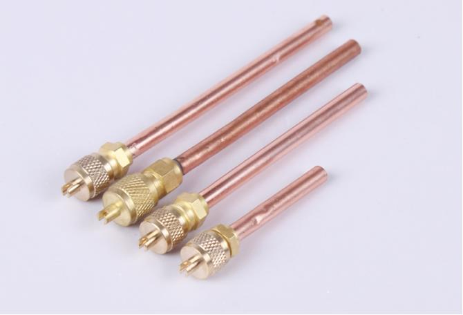 Air Conditioner Spare Parts Access Valve Copper Tube Charging Valve Service Valve