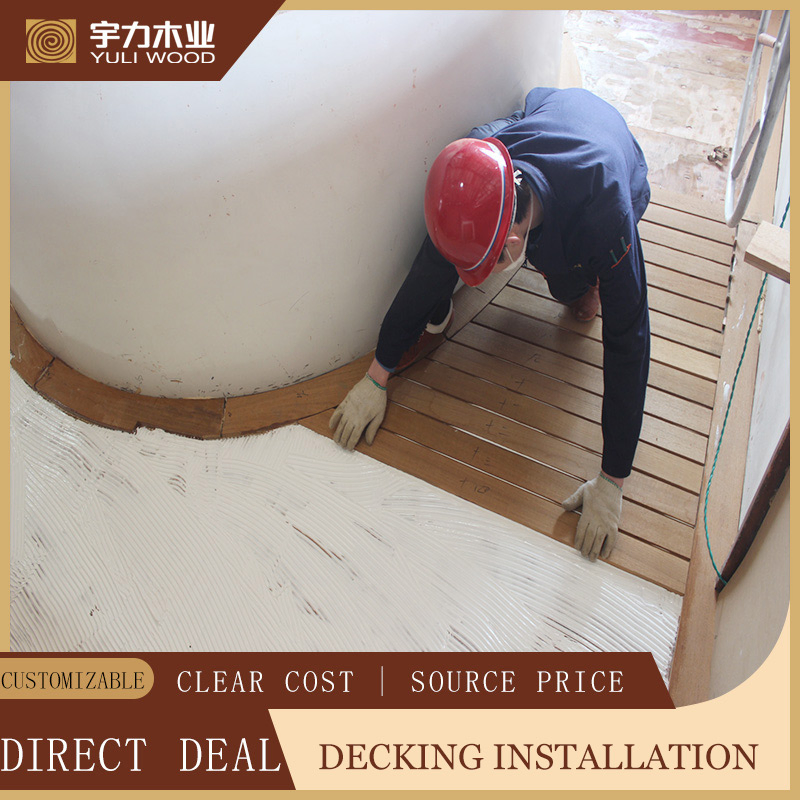 Decking Installation Finished The Source Manufacturer's Corrosion-Resistant Myanmar Teak Deck Strip