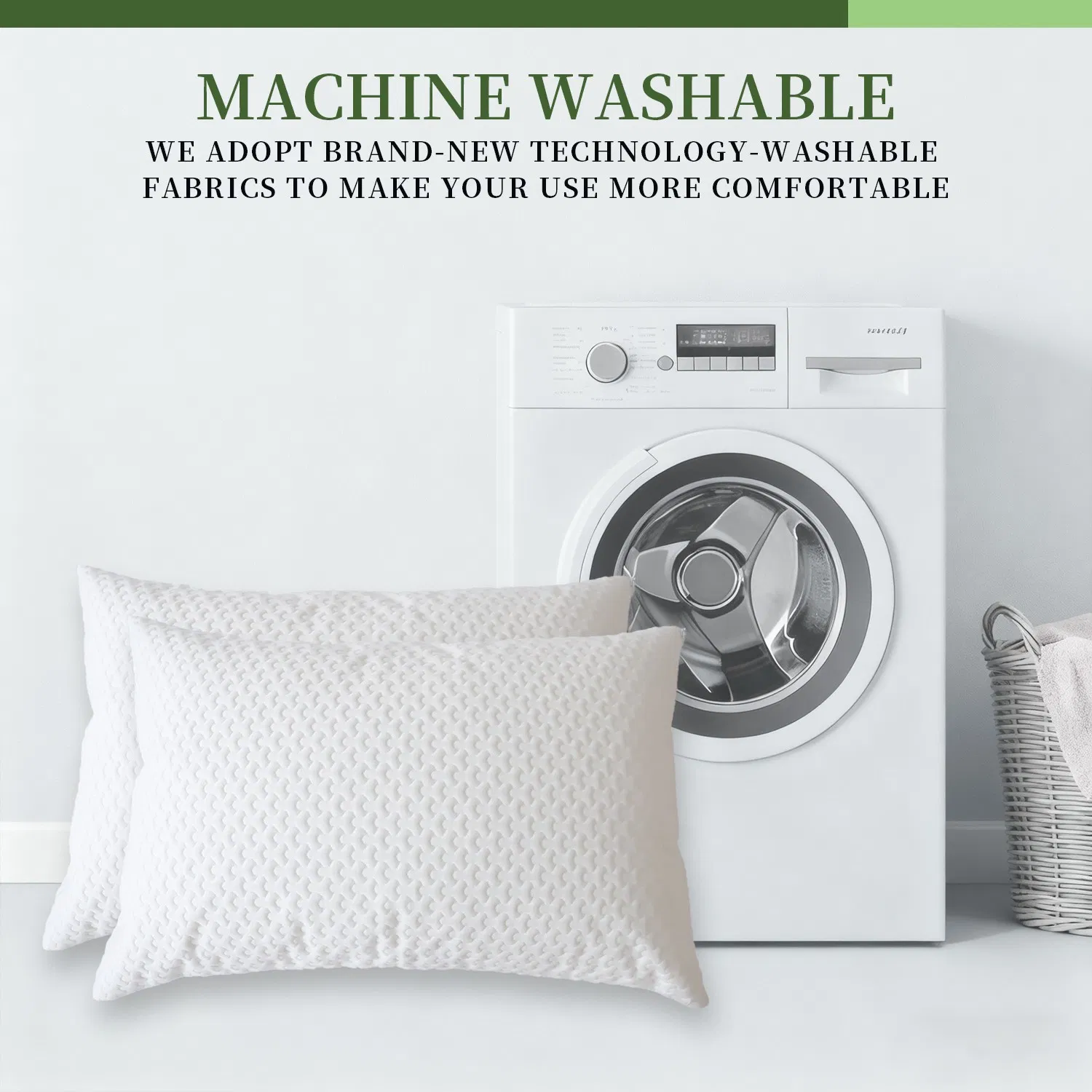 Factory Pillow Case Standard Waterproof Protector Jacquard Pillow Cover with Zipper