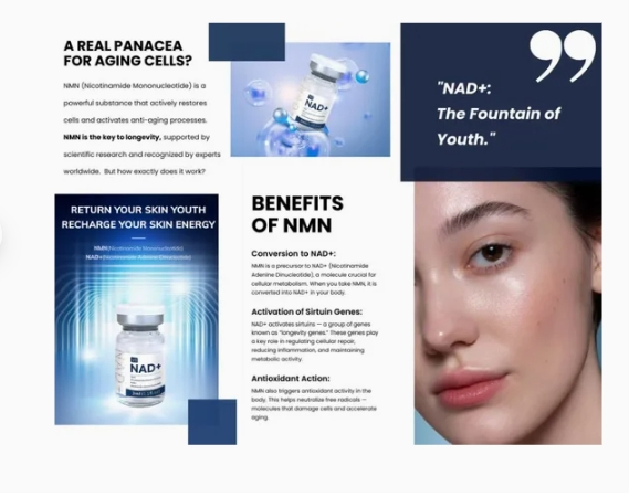 Korea Popular Nad+ Anti Aging Skin Booster by Boosting Nmn in Cells Soothes Skin Inflammation