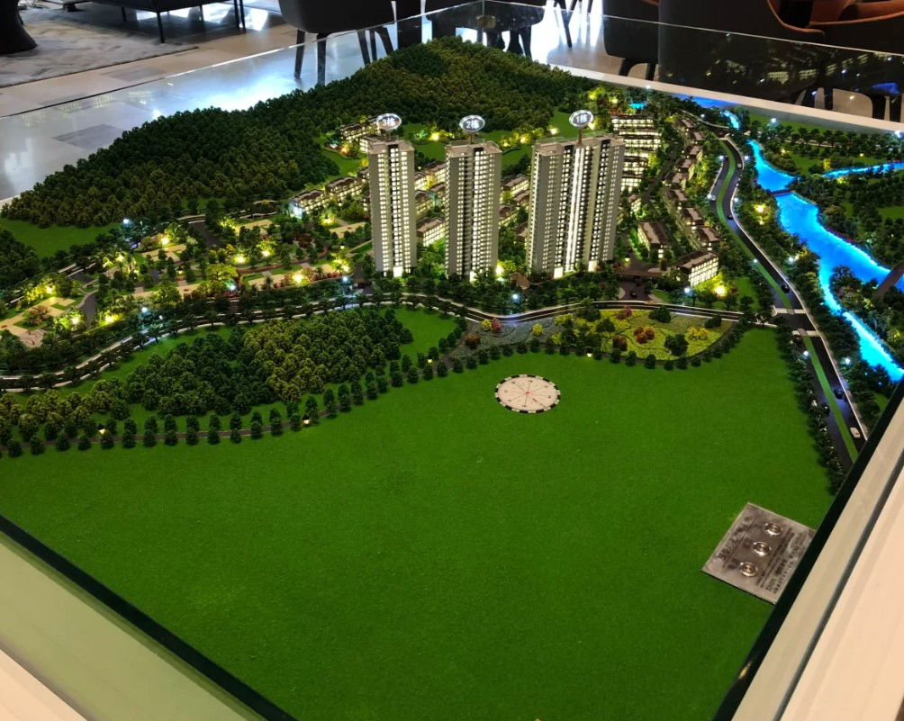 3D Customized Model Manufacturing of Commercial Industrial Park Building Models for Indoor Display