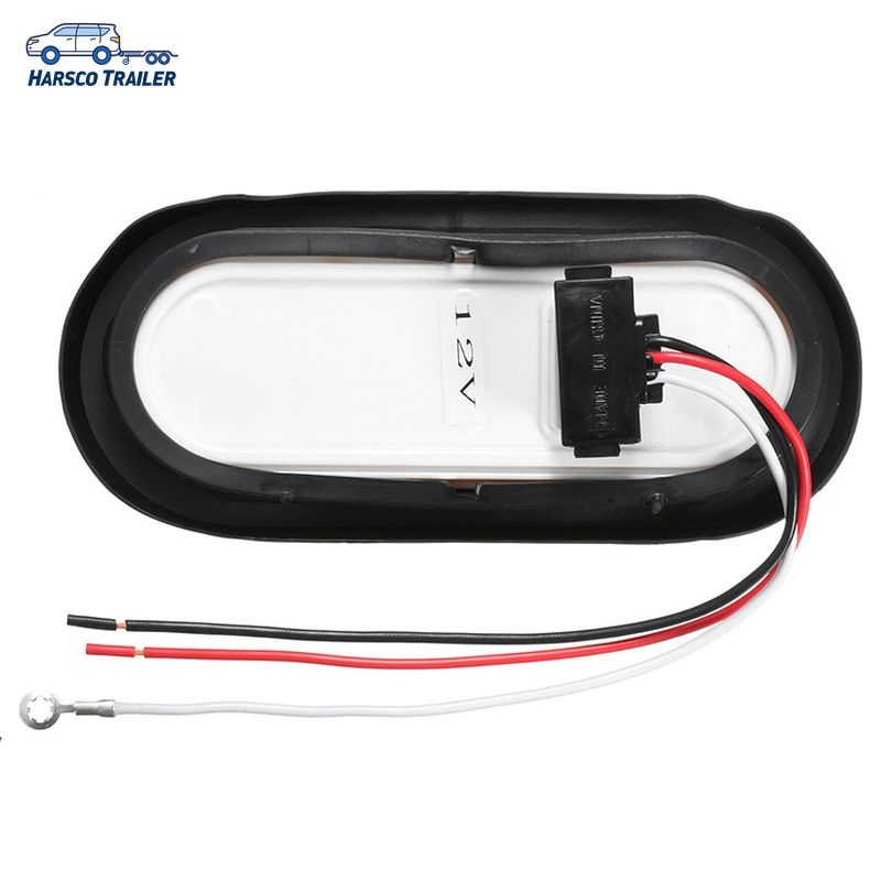 Комплект овальных фонарей для прицепа, 24 светодиода, 6 дюймов, водонепроницаемый IP68, сертифицирован DOT