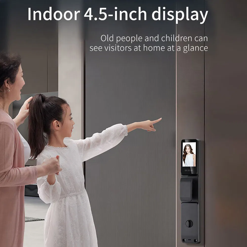 3D Face Palm Vein Recognition Biometric Fingerprint Intelligent Digital Keyless Video Intercom Smart Door Lock with Camera