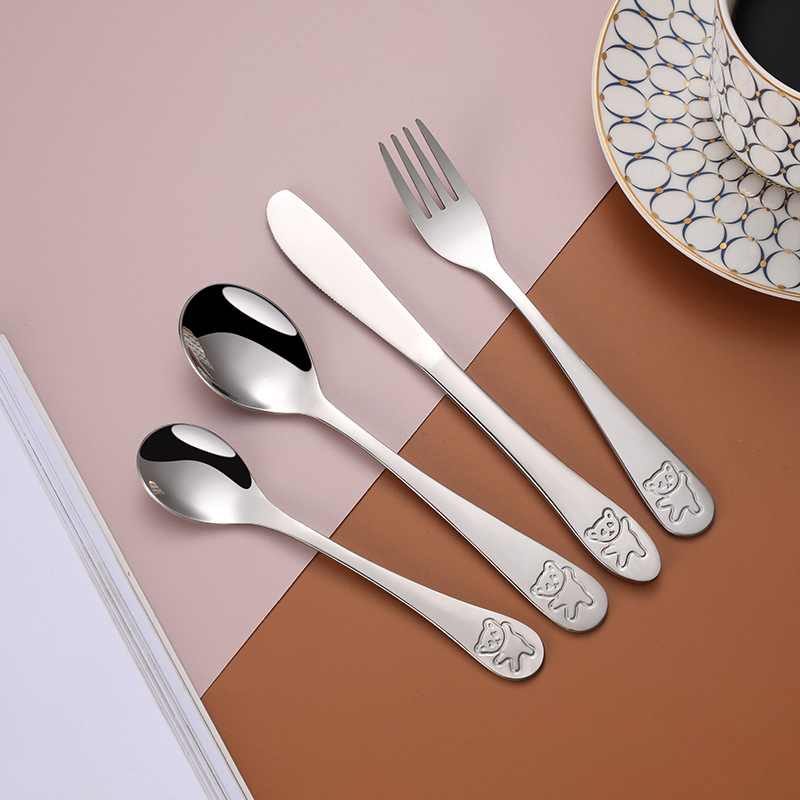 Promotion Hot Sale Kids Silverware Children's Safe Flatware Cutlery Set