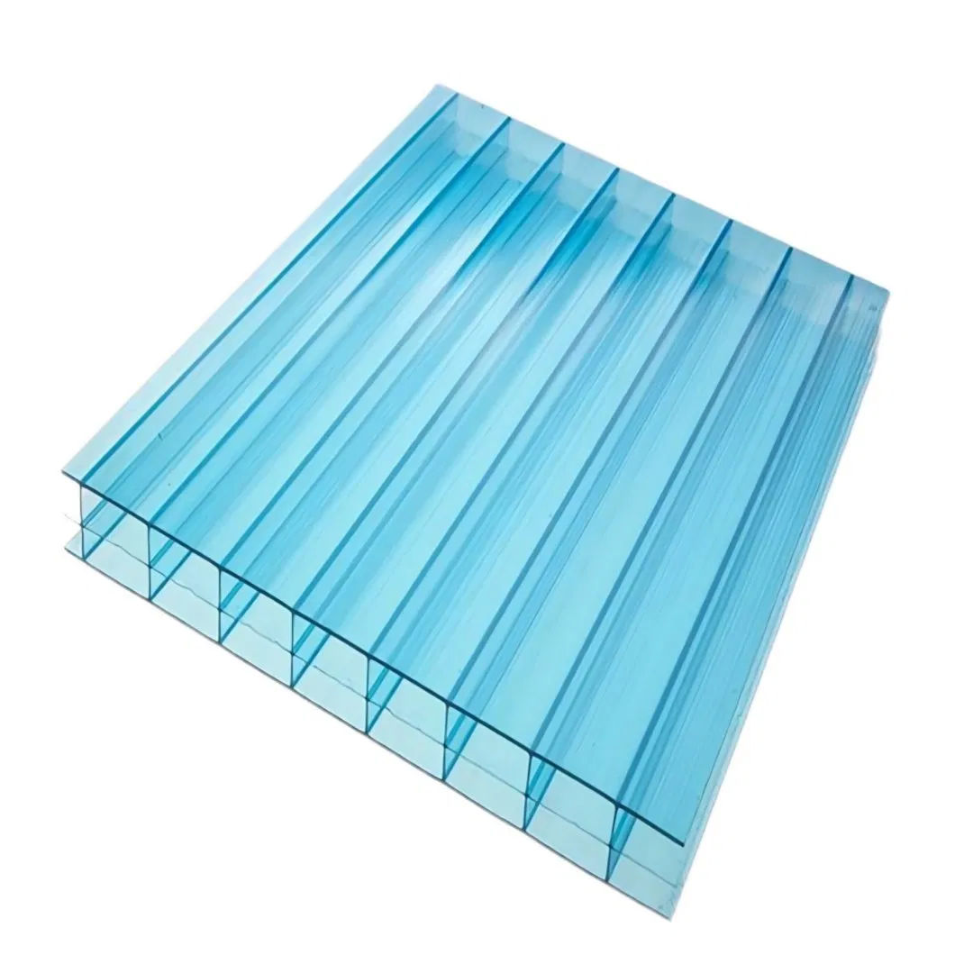 Plastic Sun Panels Twin Wall-Four Layer Polycarbonate Hollow Roofing Sheet