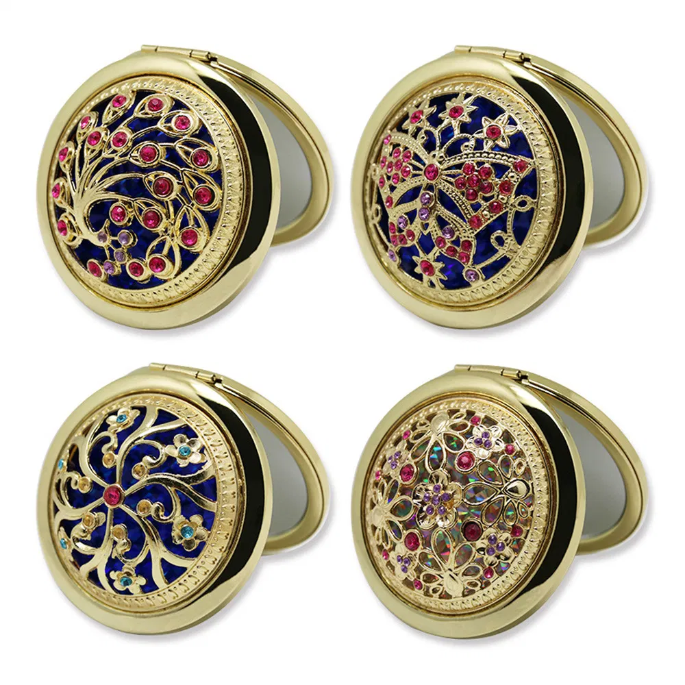 Fashion Gift Folding Antique Custom Logo Makeup Mirror