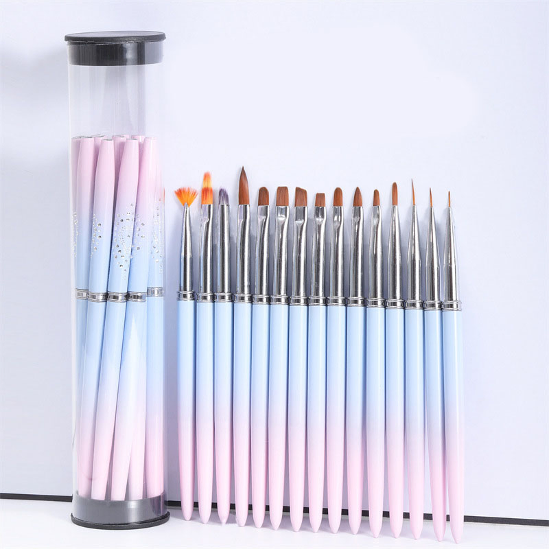 Factory Price 15 Sets of Gradient Nail Brush