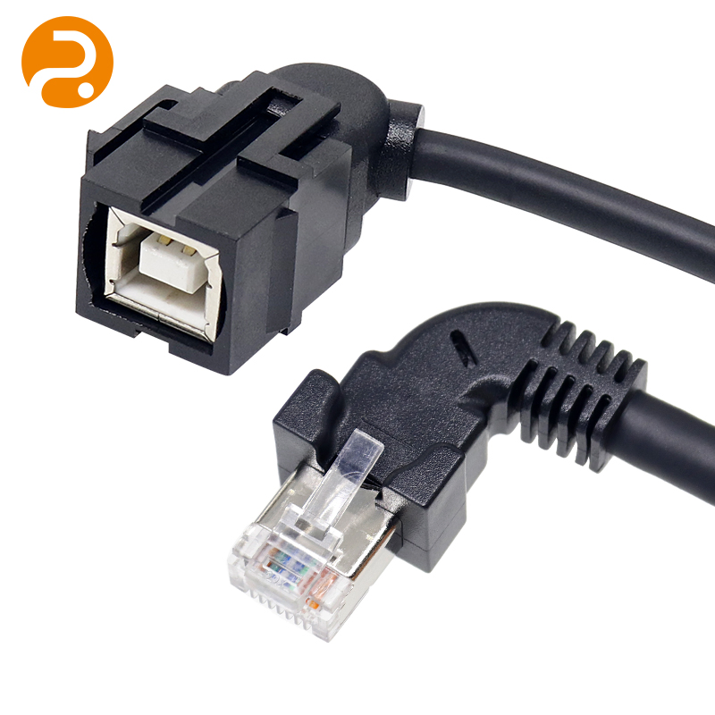 5p Hsg to USB 2.0 Bf 110° Keystone Housing Cable Harness