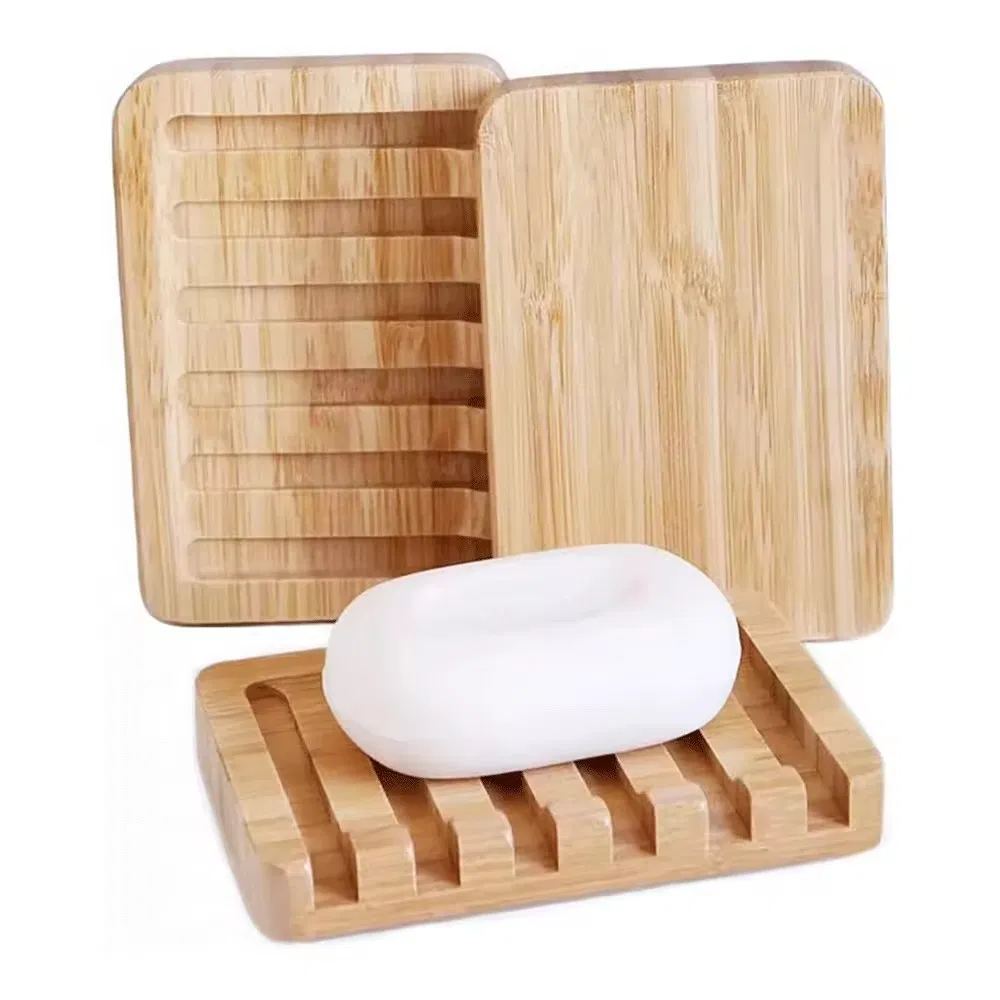 Wholesale Customized Logo Funny Bamboo Bathroom Shower Soap Dish