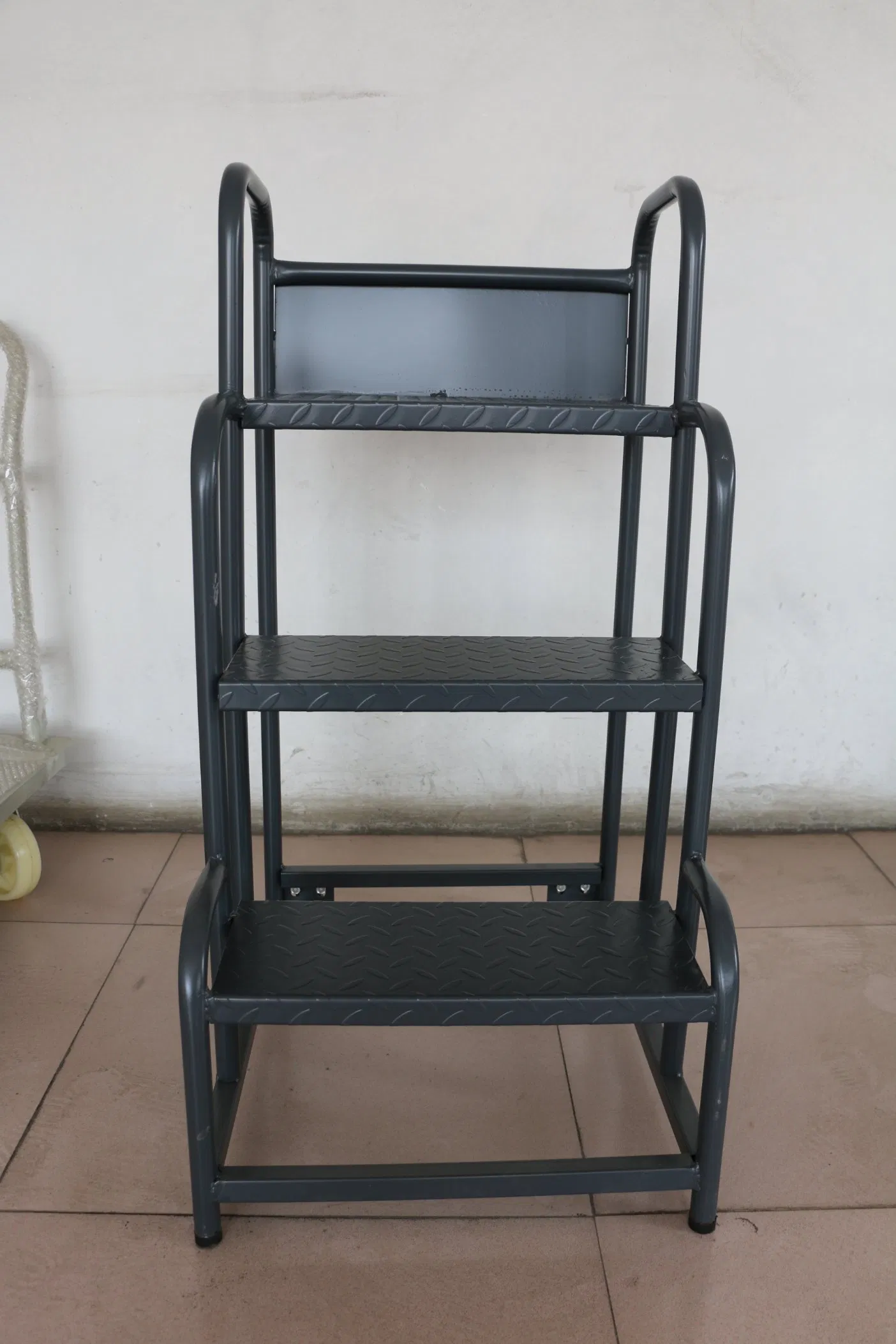 Best Selling Movable Supermarket Warehouse Ladder Cart