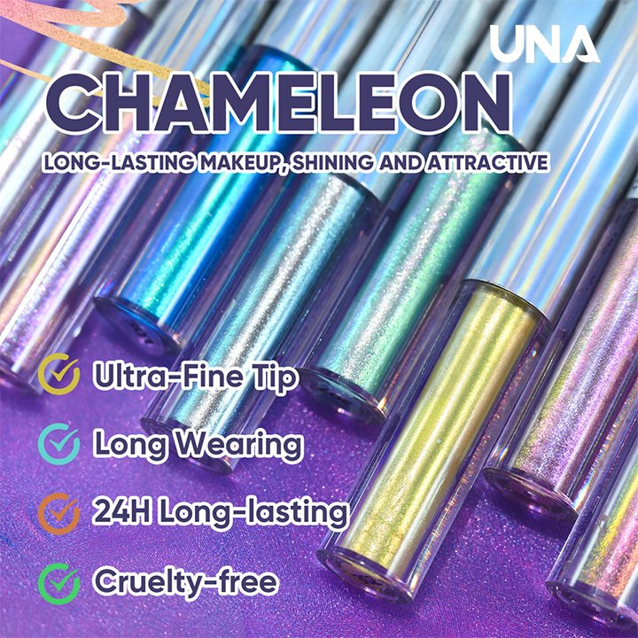 Wholesale New Color Multichrome Eyeliner Vegan Duochrome Waterproof Metallic Colorful Liquid Christmas Chameleon Eyeliner Pencil