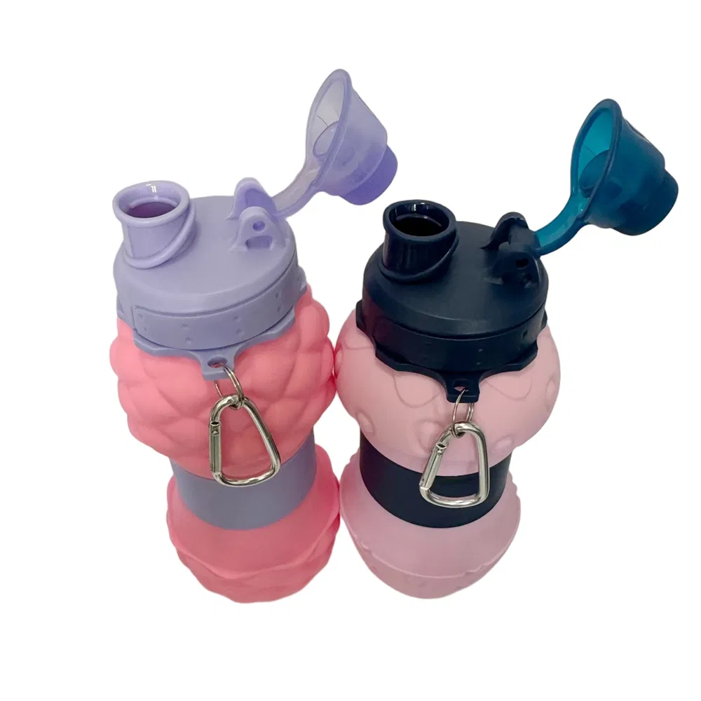 Wholesale Gym Outdoor Silicone Folding Collapsible Plastic Water Bottle